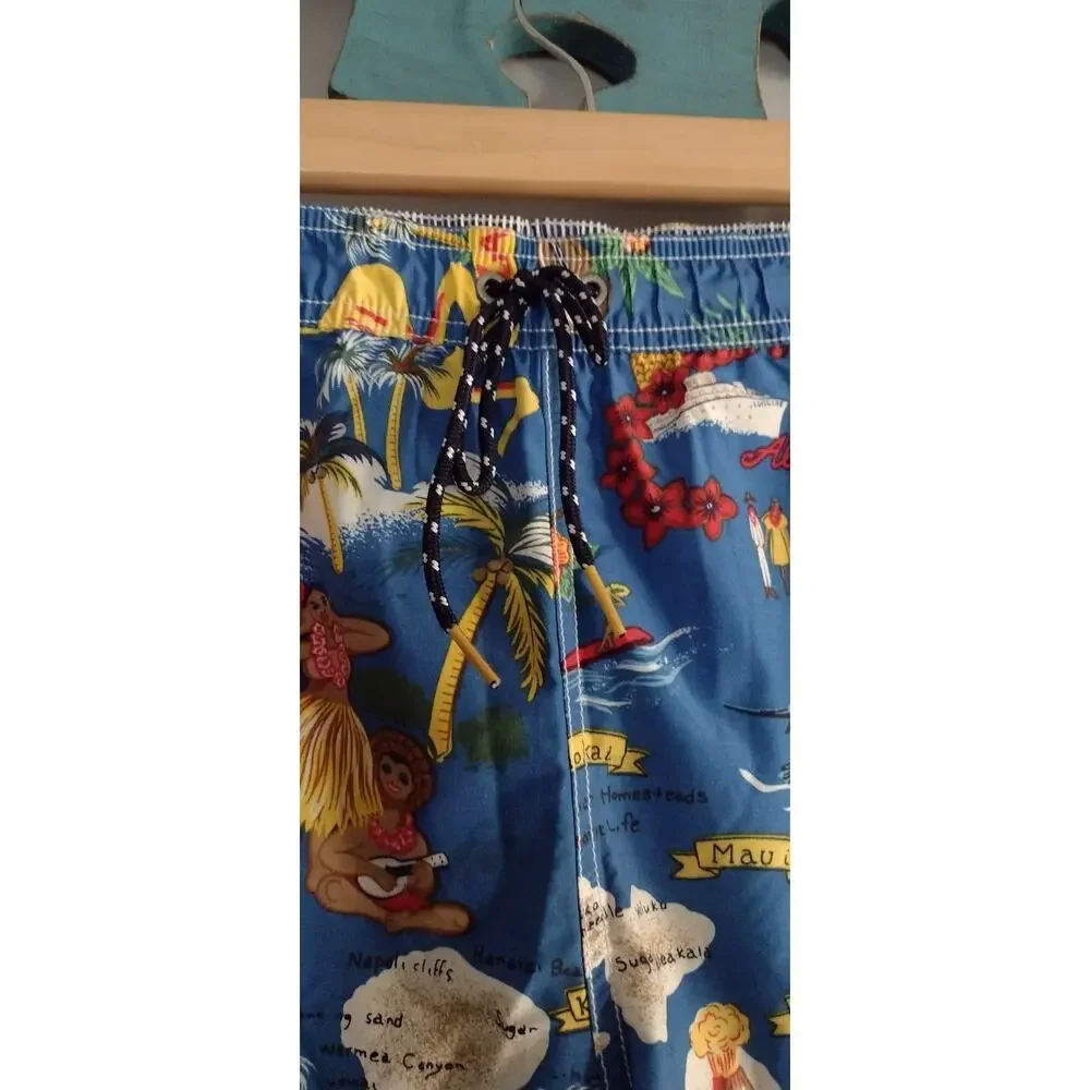 Tommy Hilfiger Men's Hawaiian Theme Swim Trunks Mesh Size XL beachy travelwear